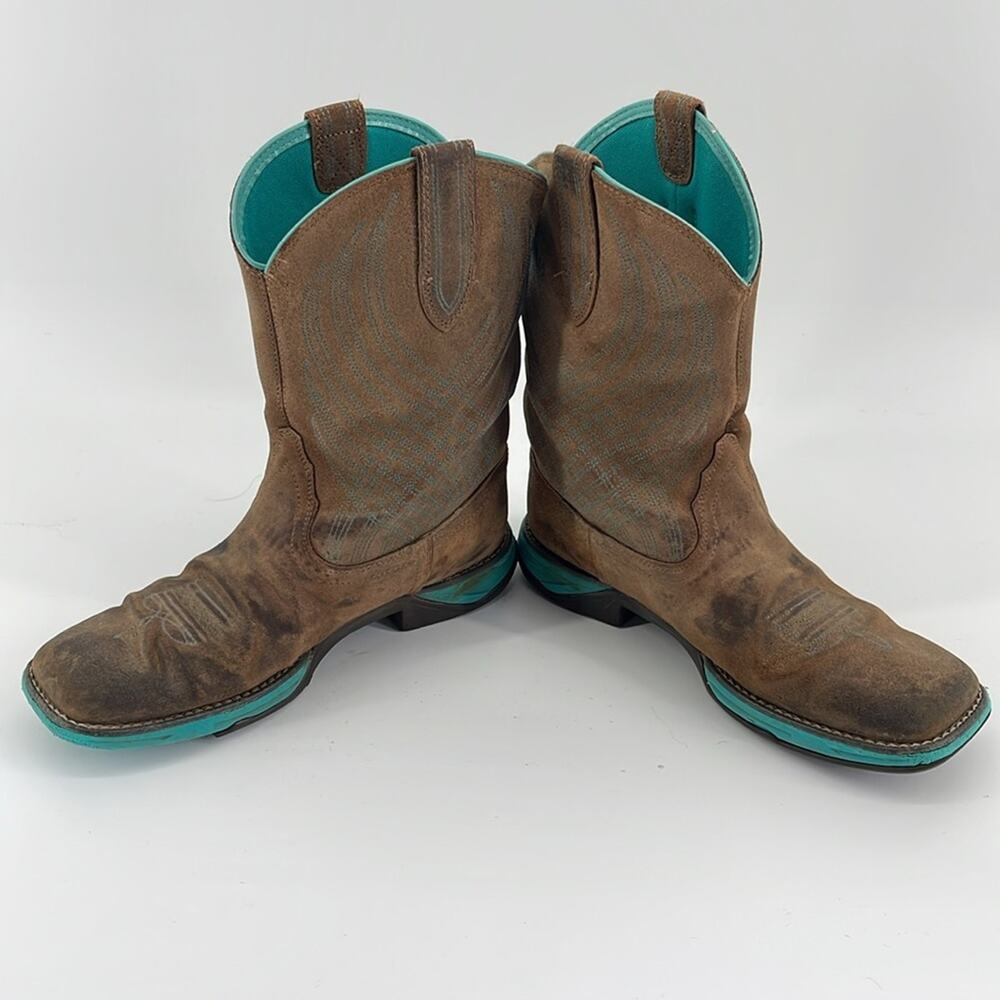 Ariat Anthem Java Leather Pull On Embroidered Squ… - image 7